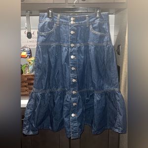 Tiered Jean skirt